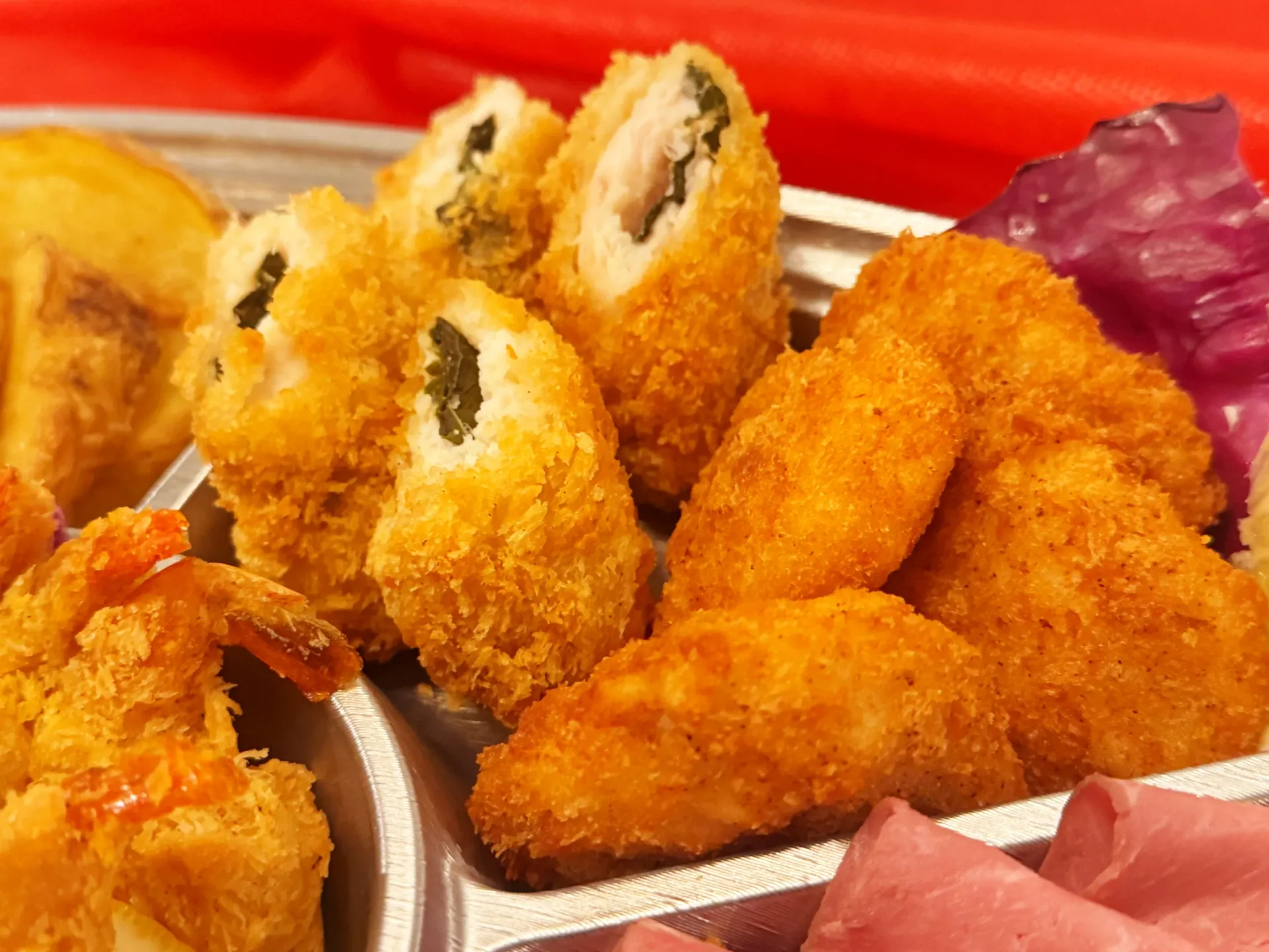 Delicious platter of fried chicken
